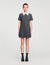 Kurzes plissiertes Kleid mit Strass