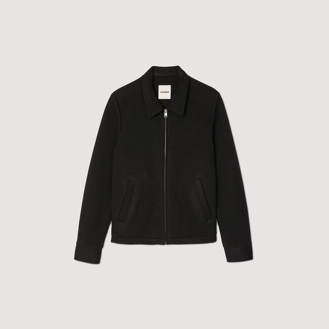 Jacke aus Strickstoff