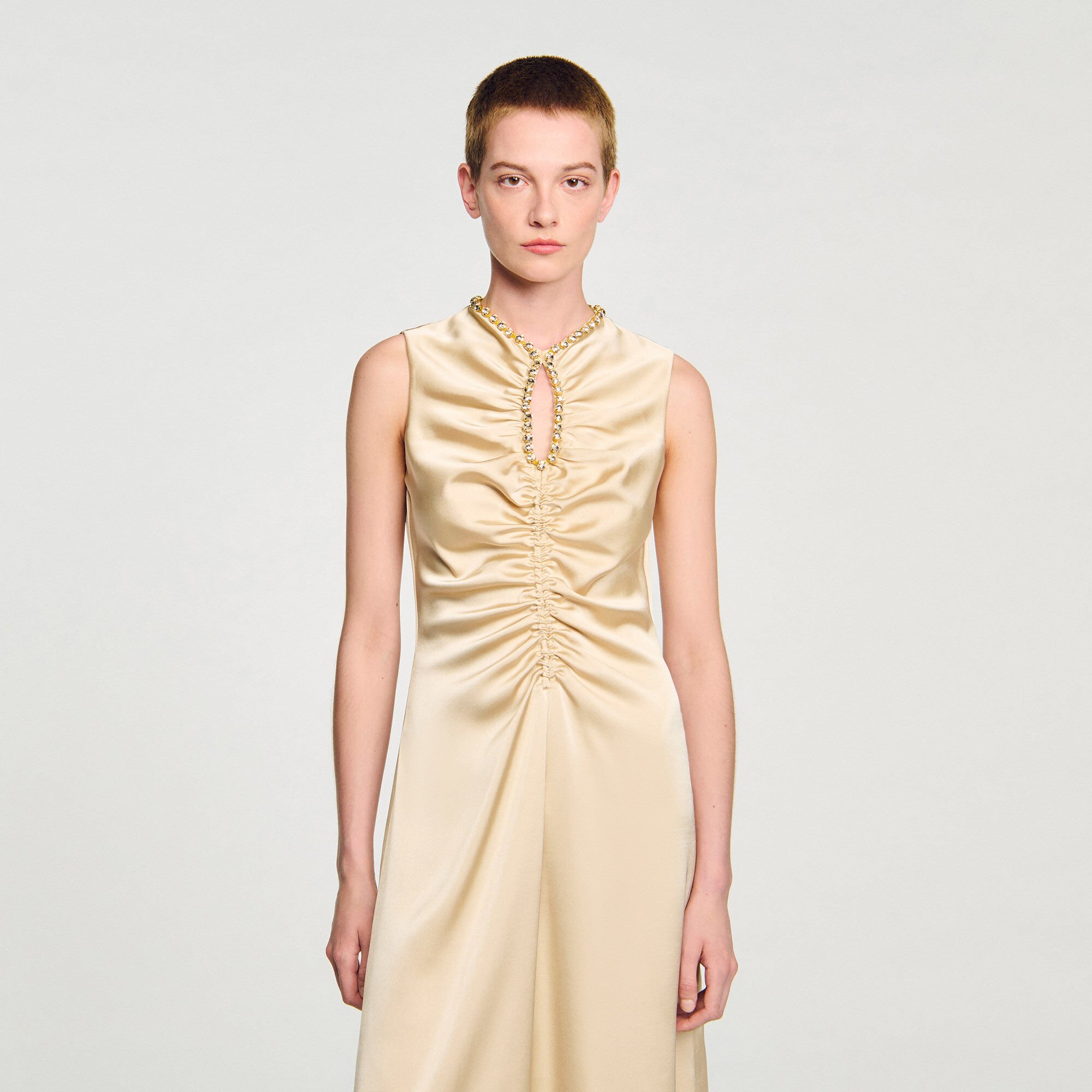 Midikleid mit Strassbesatz