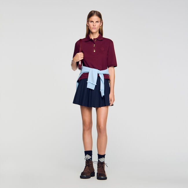Poloshirt mit Zierknöpfen