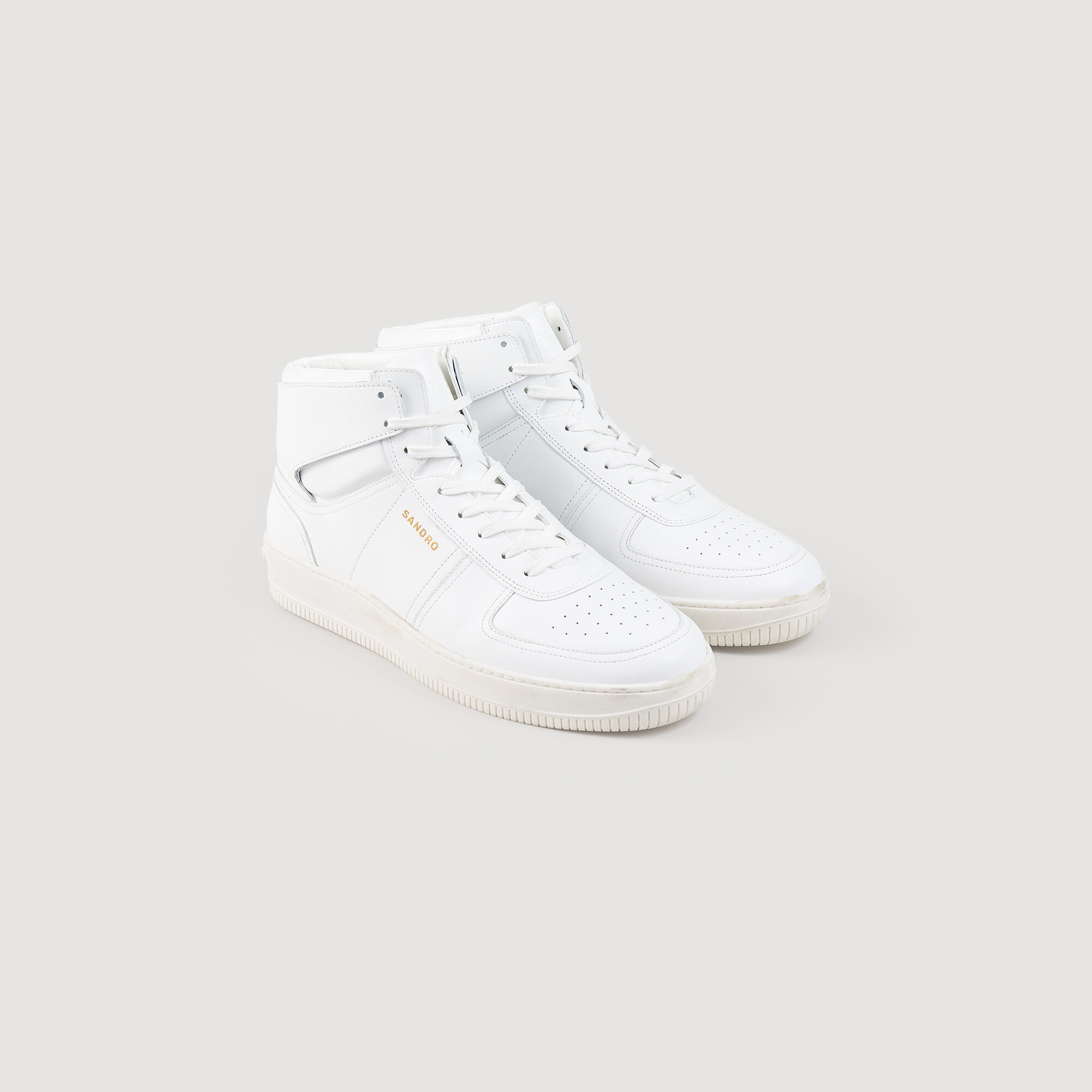 Hoher Sneaker aus Leder