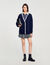 Langer zweifarbiger Cardigan