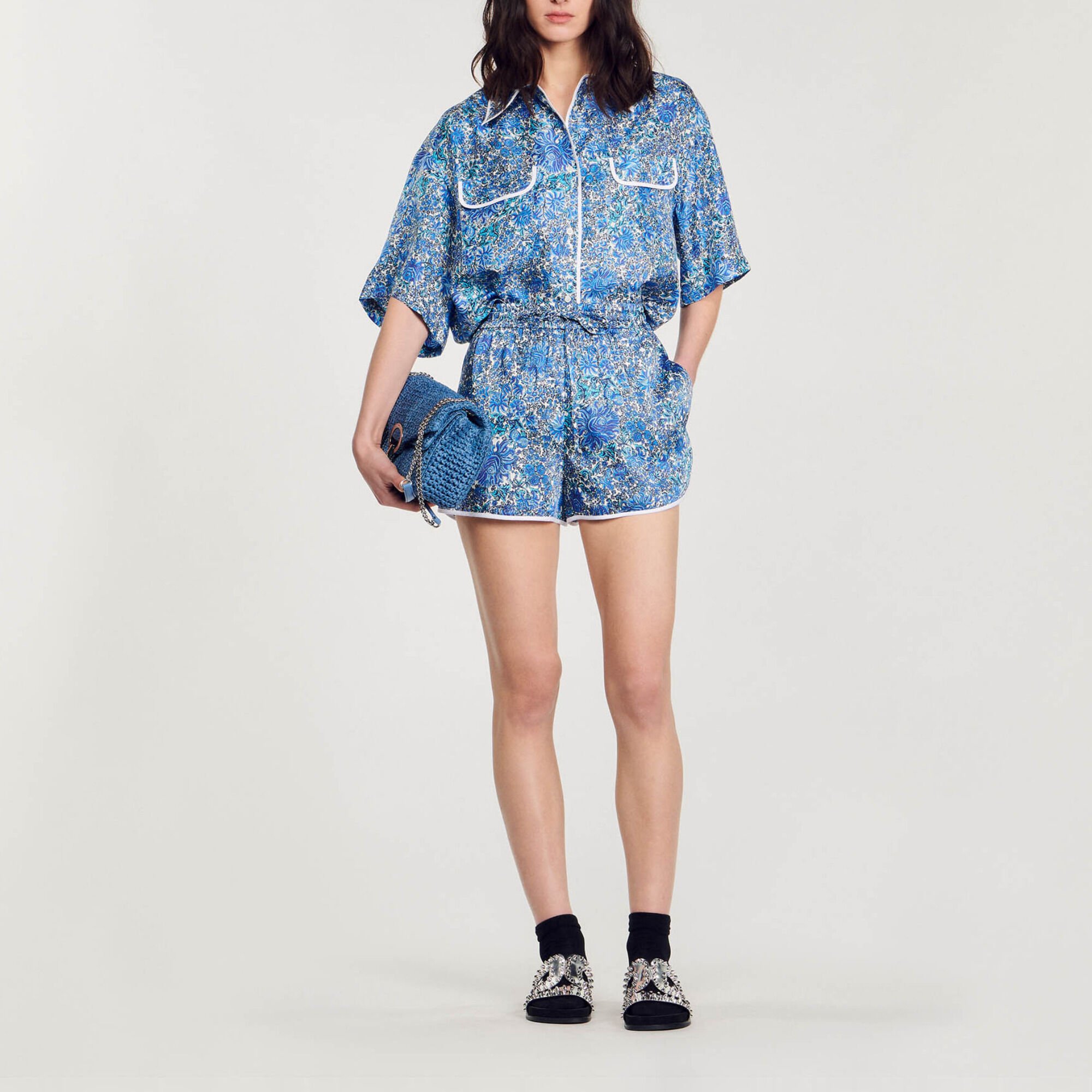 Shorts mit Blumen-Print