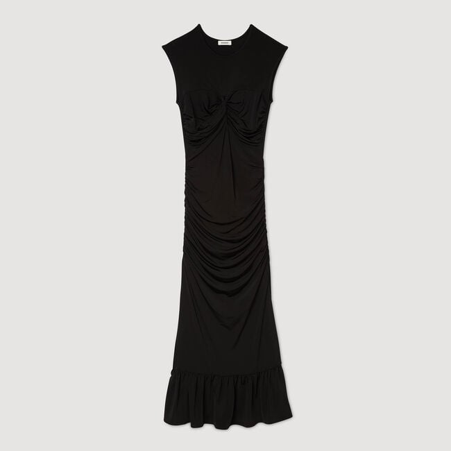 Langes drapiertes Kleid