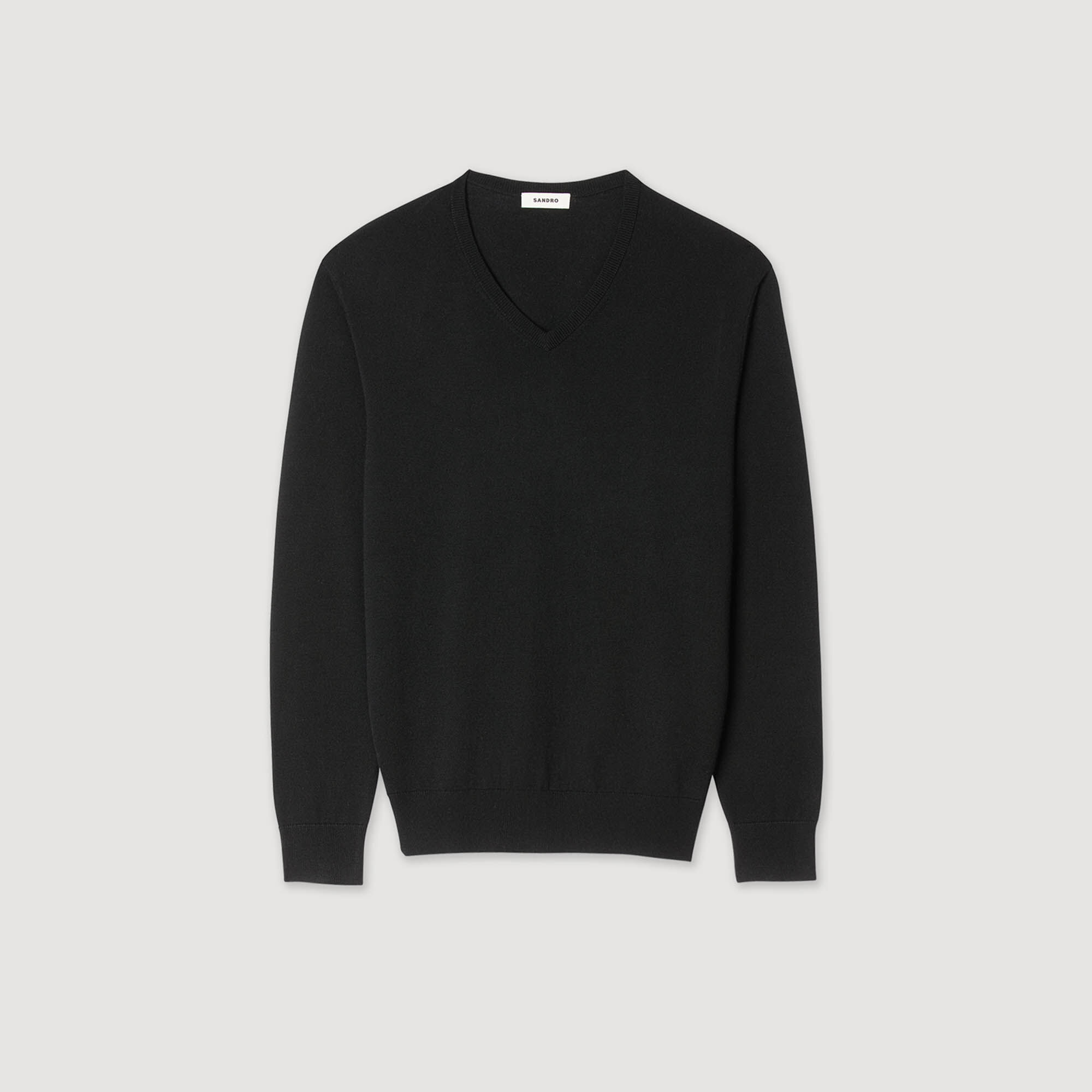 V-Ausschnittpullover aus Wolle