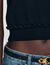 Kurzer Pullover mit Volant