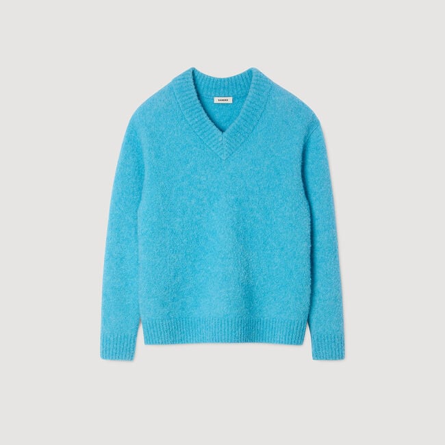 Langarmpullover mit V-Ausschnitt