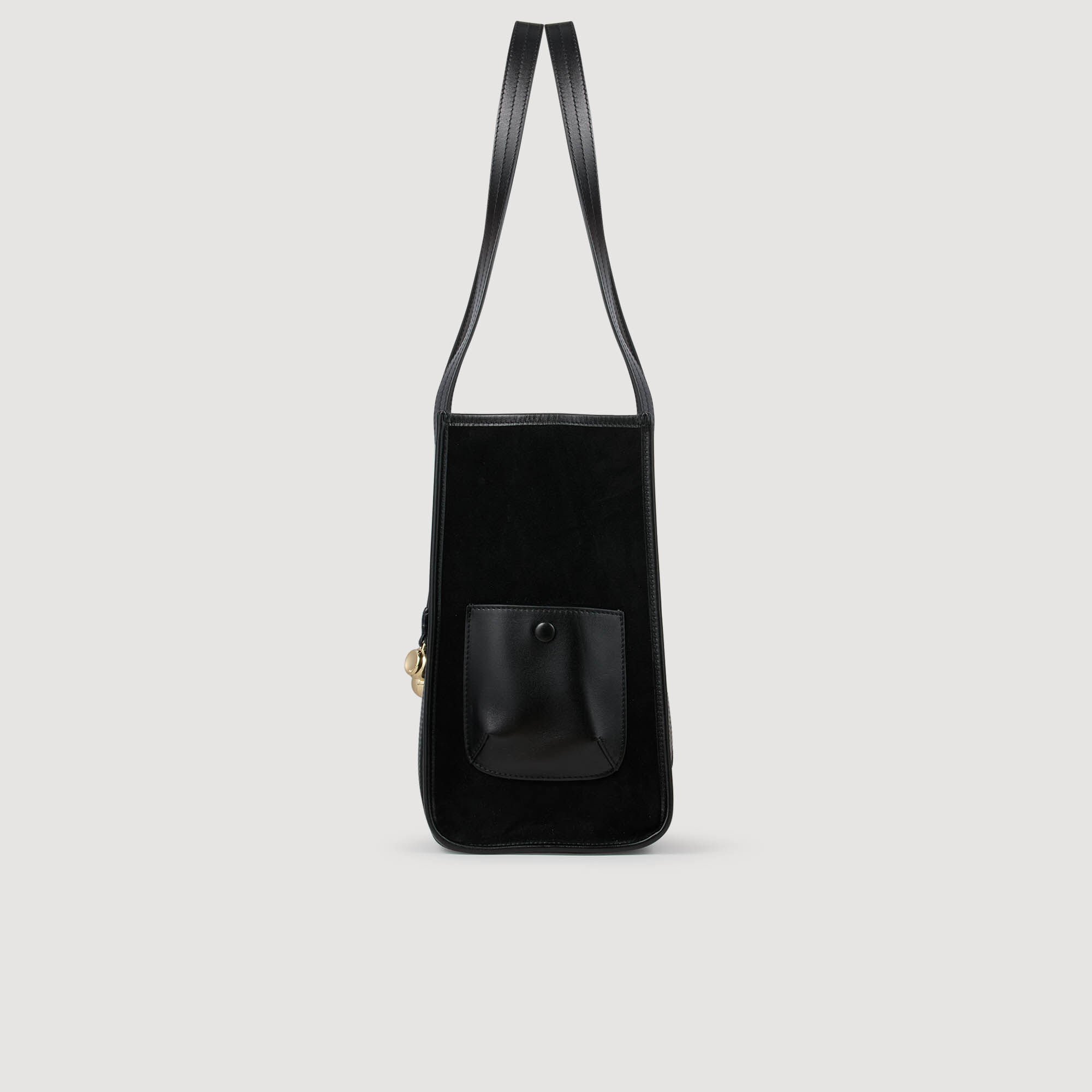 Shopper-Tasche aus Veloursleder