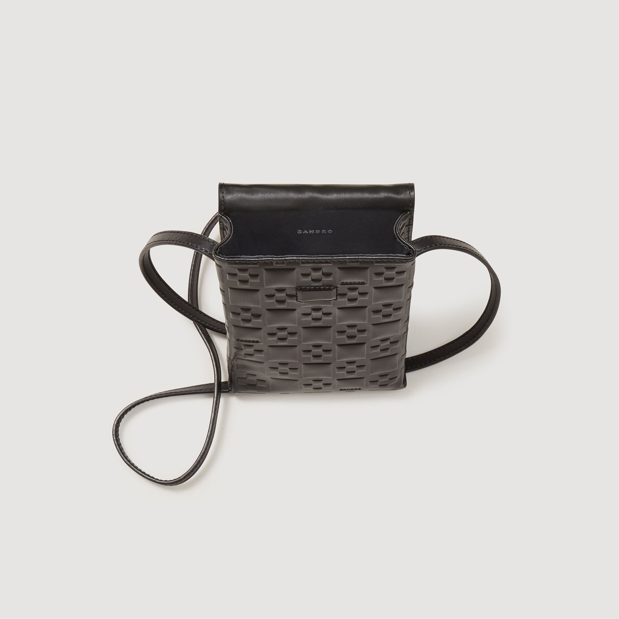 Pochette aus Leder mit S-Monogramm