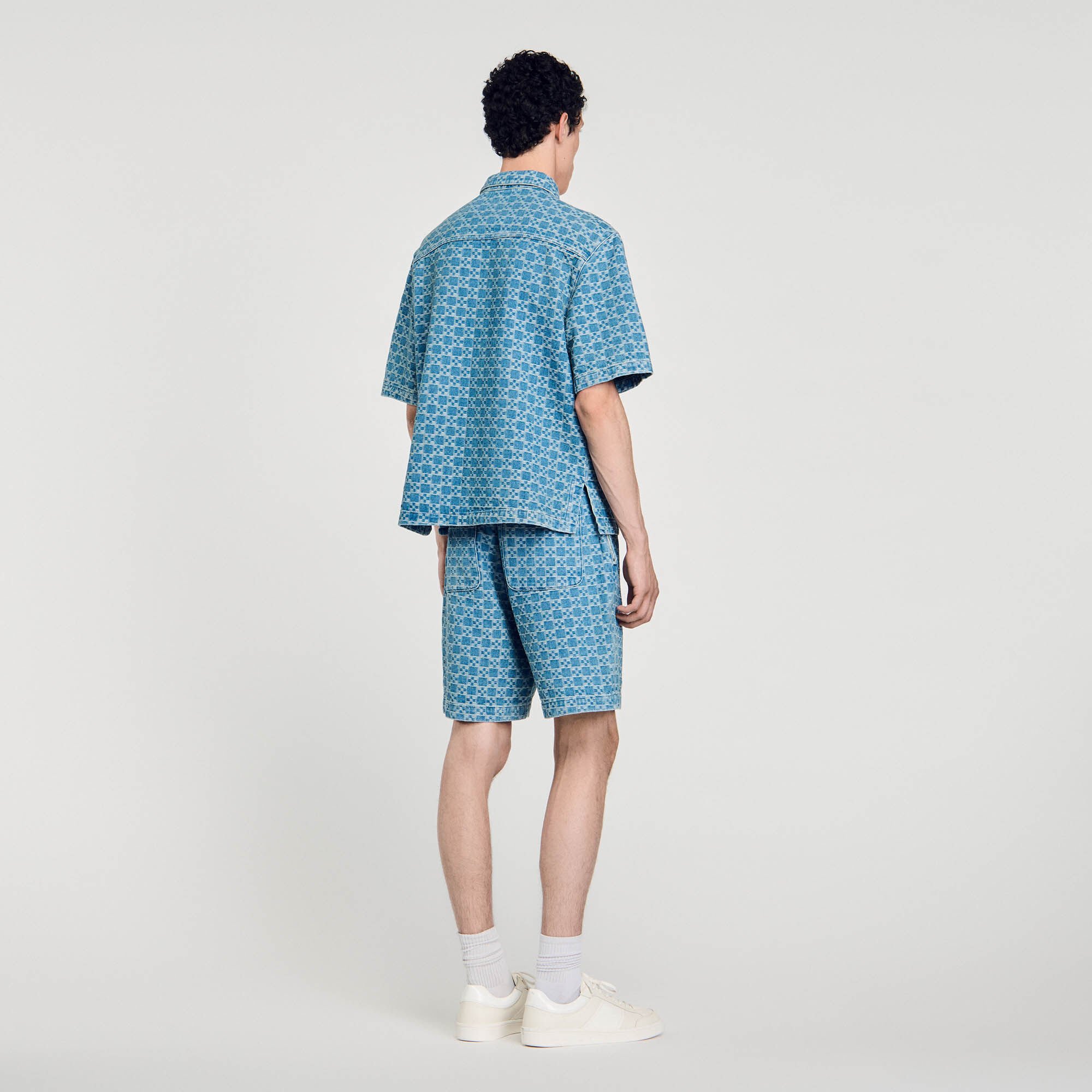 Hemd aus Denim mit Square-Cross-Motiv