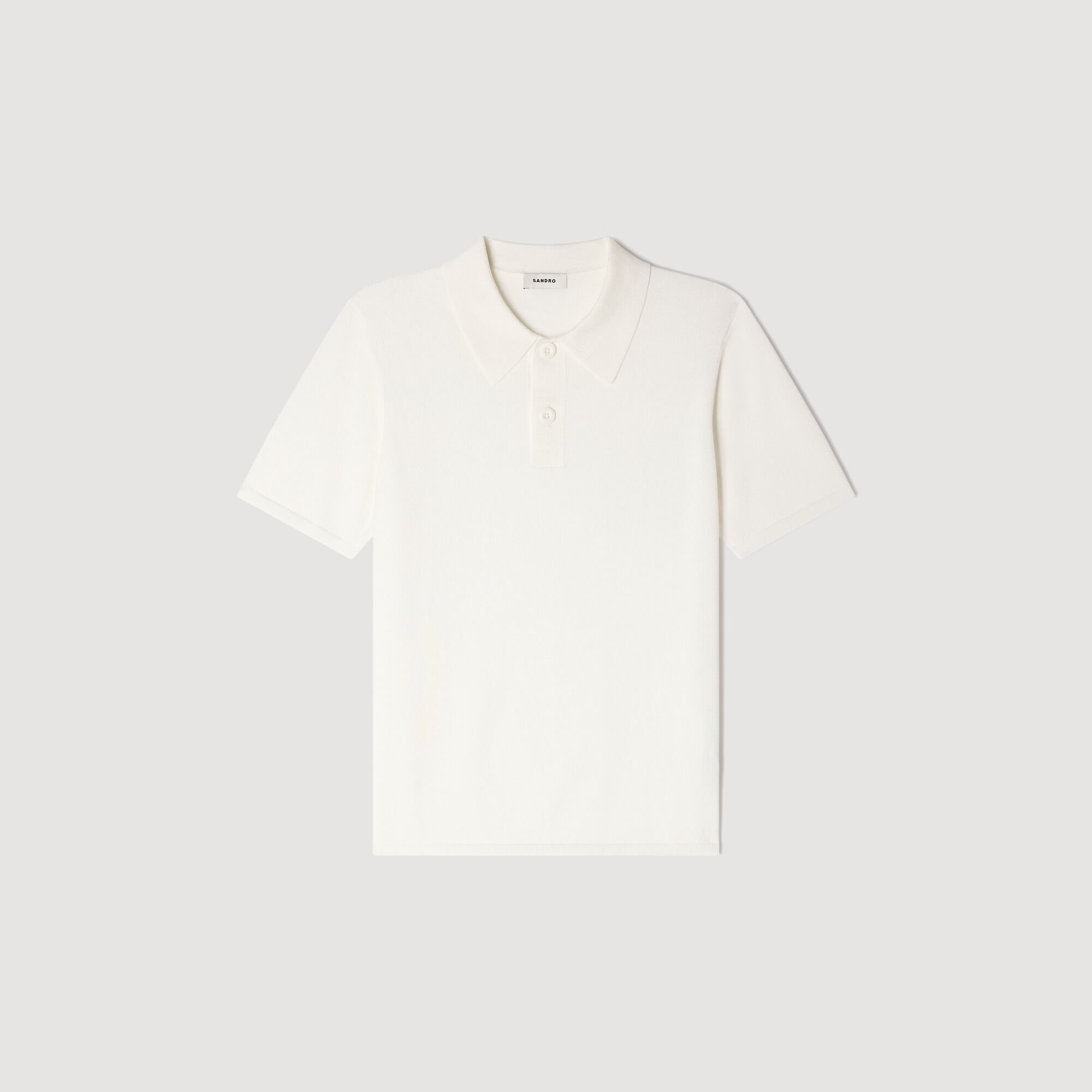 Strick-Poloshirt mit kurzen Ärmeln