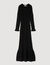 Langes Strickkleid mit Strassbesatz