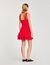 Kurzes Strickkleid mit Volant