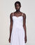 Langes Kleid mit drapiertem Bustier
