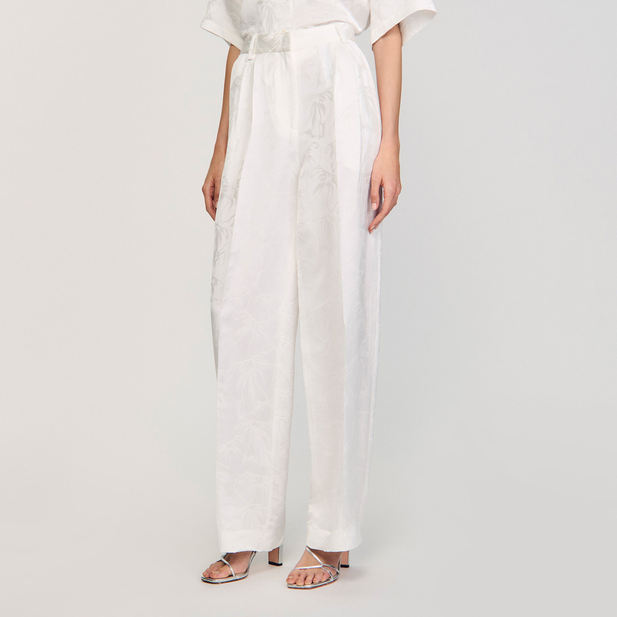 Hose mit Jacquard-Bloem
