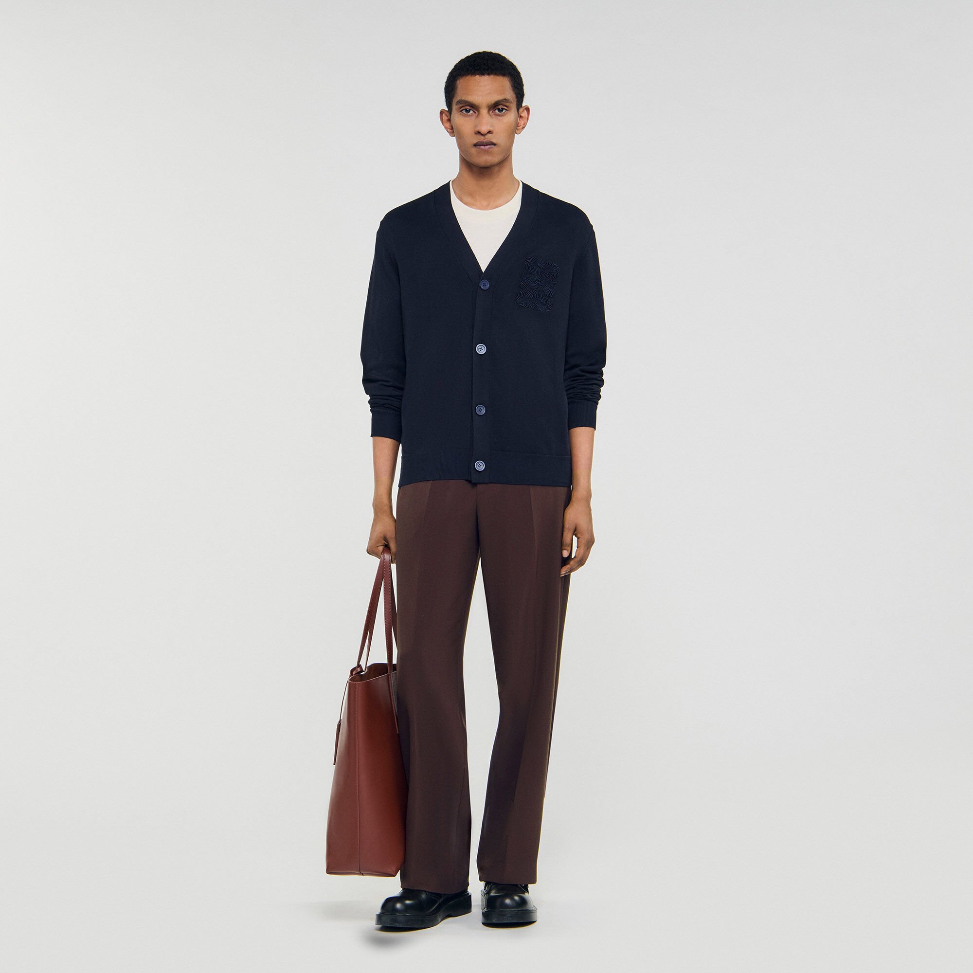 Cardigan mit Kordelstickerei