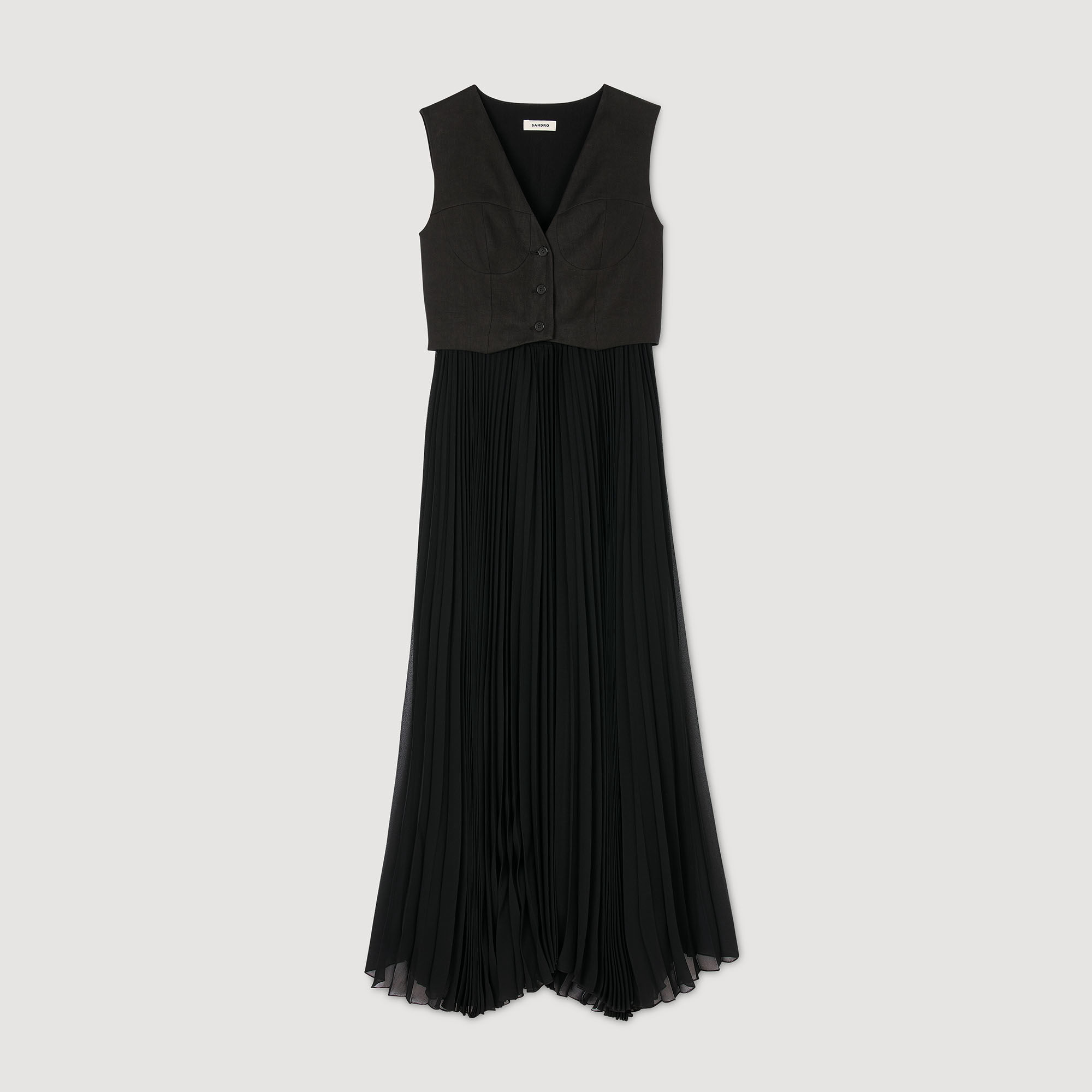 Langes Plisseekleid