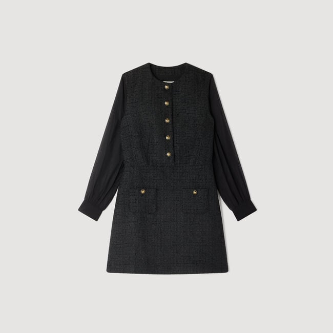 Kurzes Kleid mit langen Ärmeln