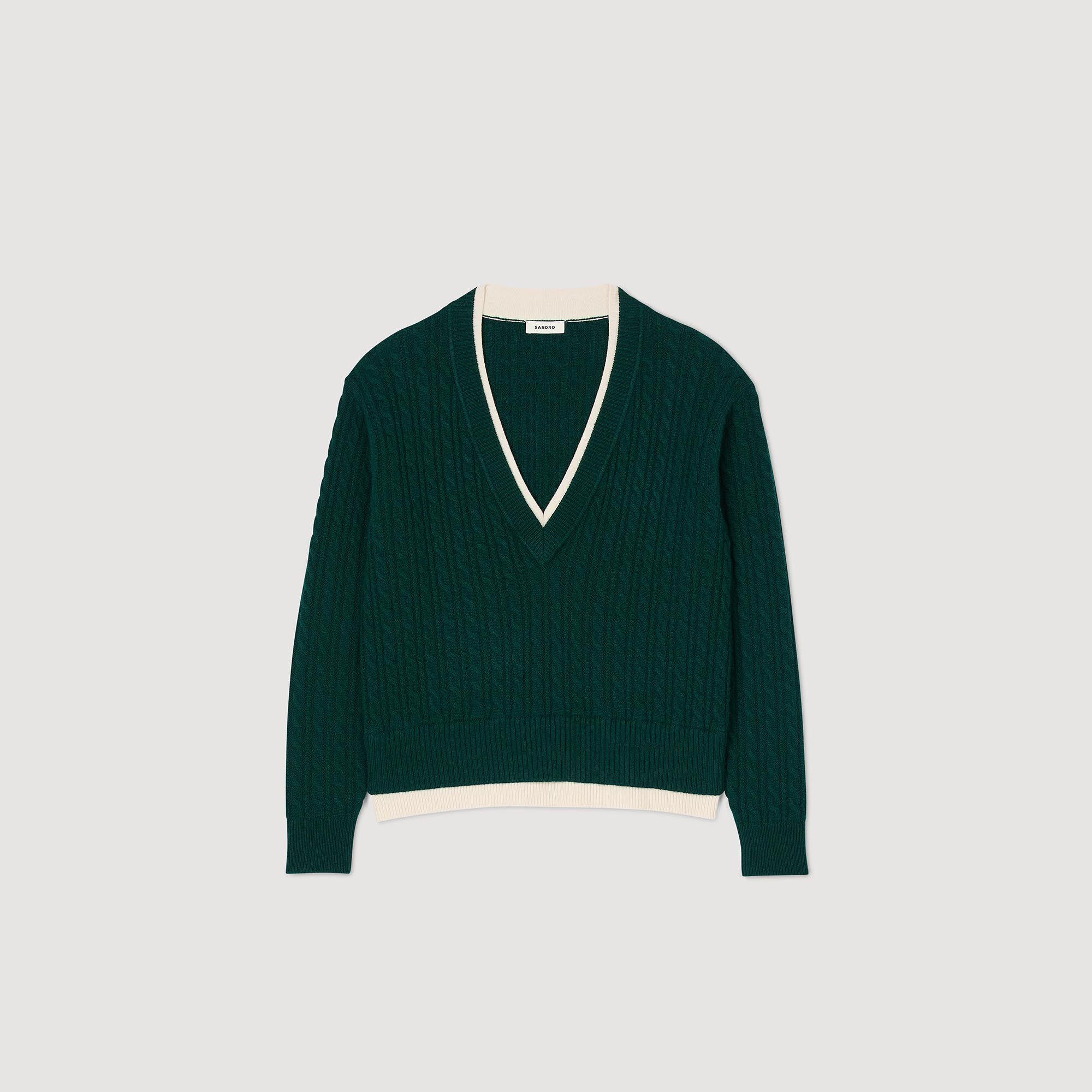 Trompe-l'Œil-Pullover aus Strick
