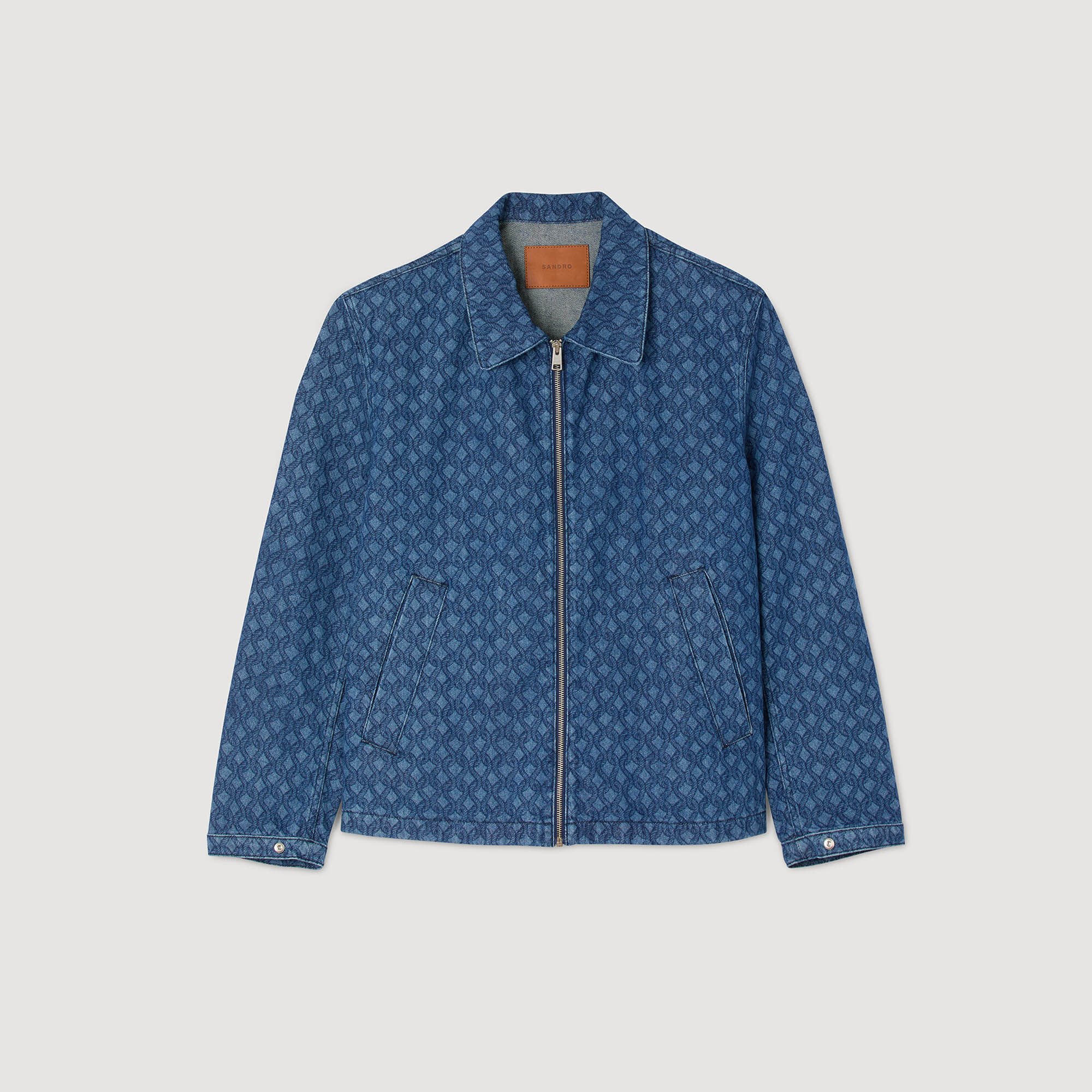 Jeansjacke mit Seilmuster