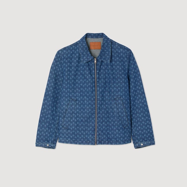 Jeansjacke mit Seilmuster