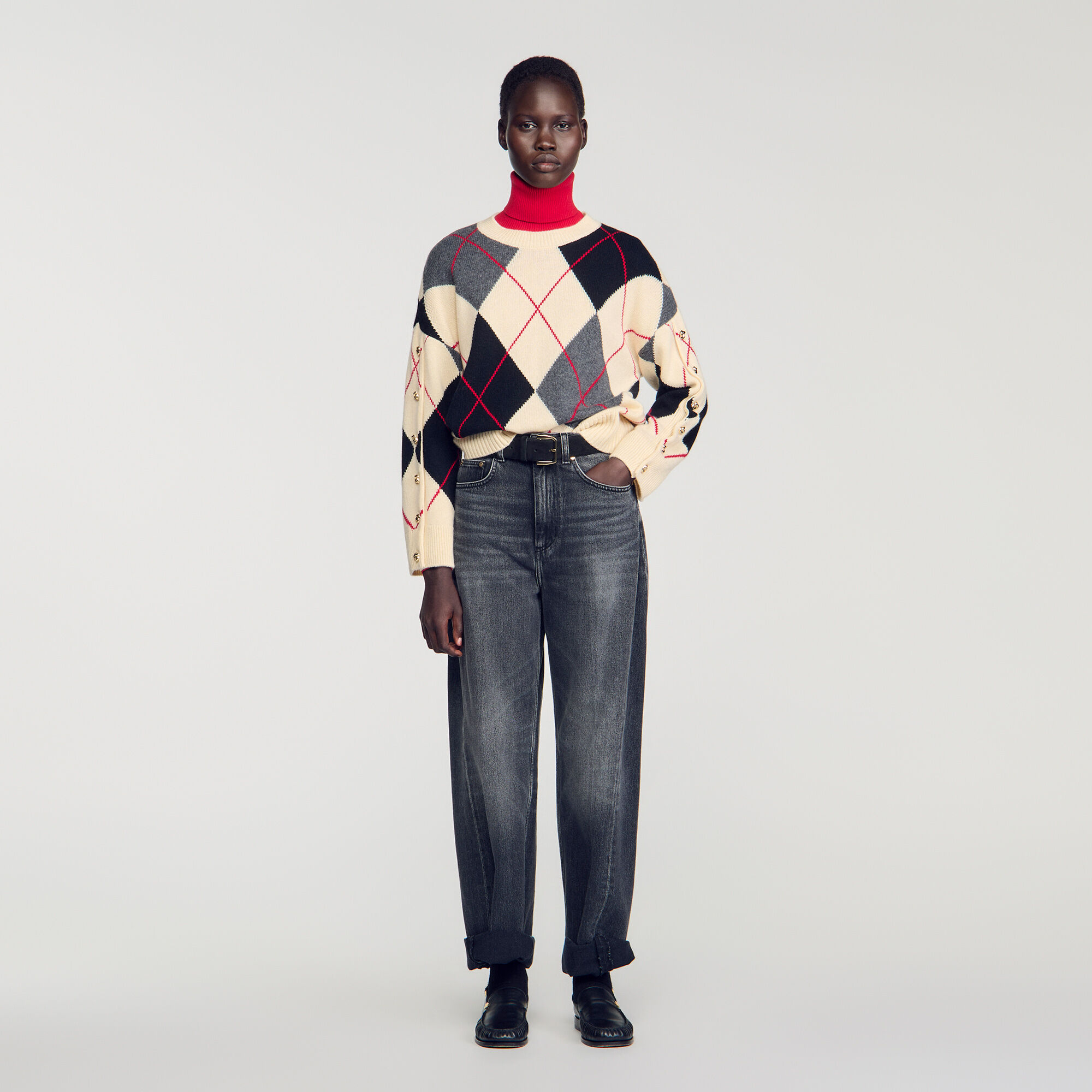 Polopullover mit Argyle-Muster - Damen | Sandro