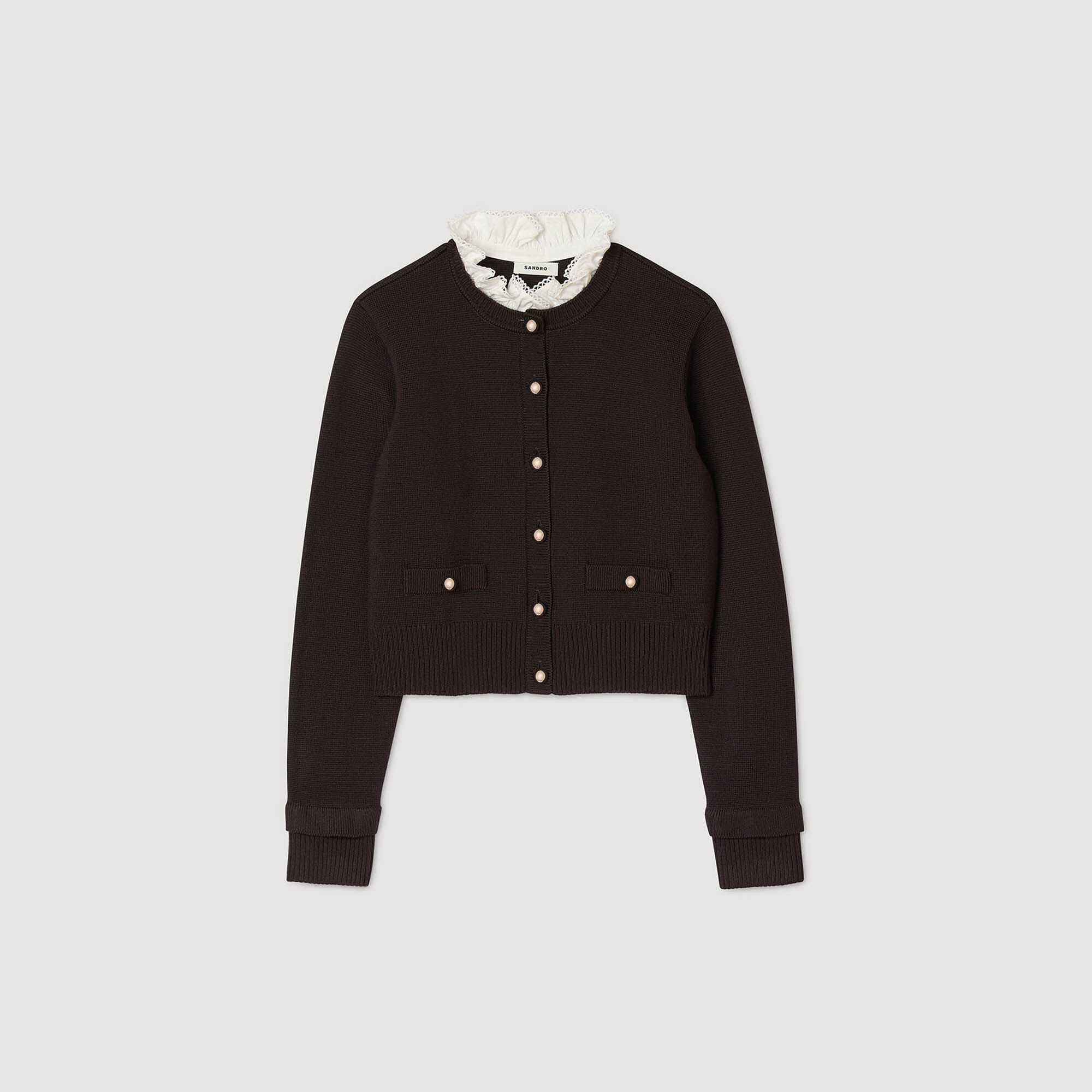 Cardigan mit abnehmbarem Kragen
