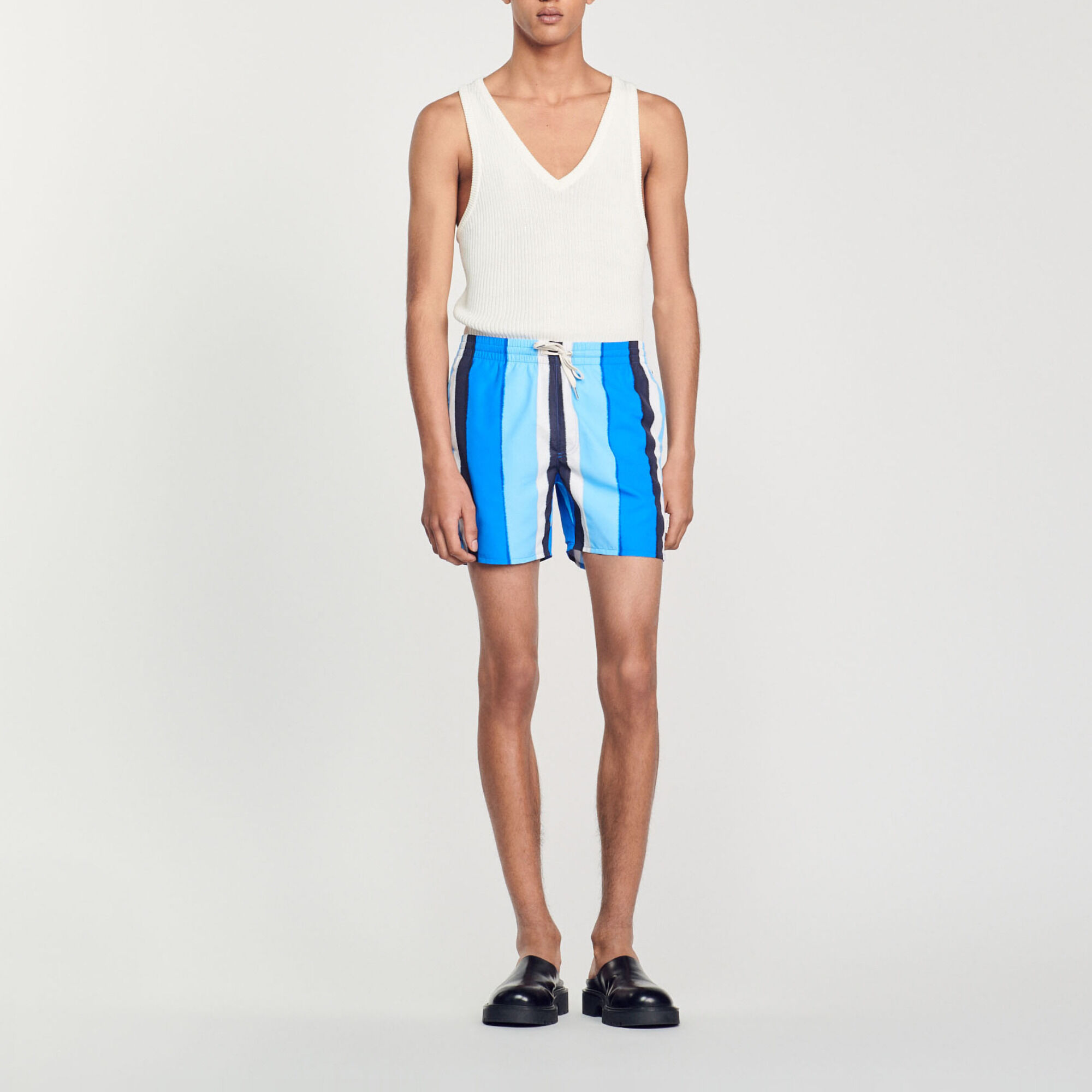 Badehose mit Streifenprint