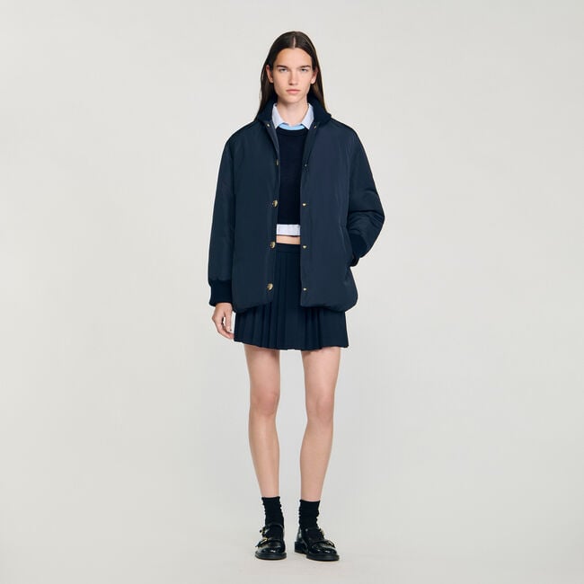 Daunenjacke mit Teddykragen
