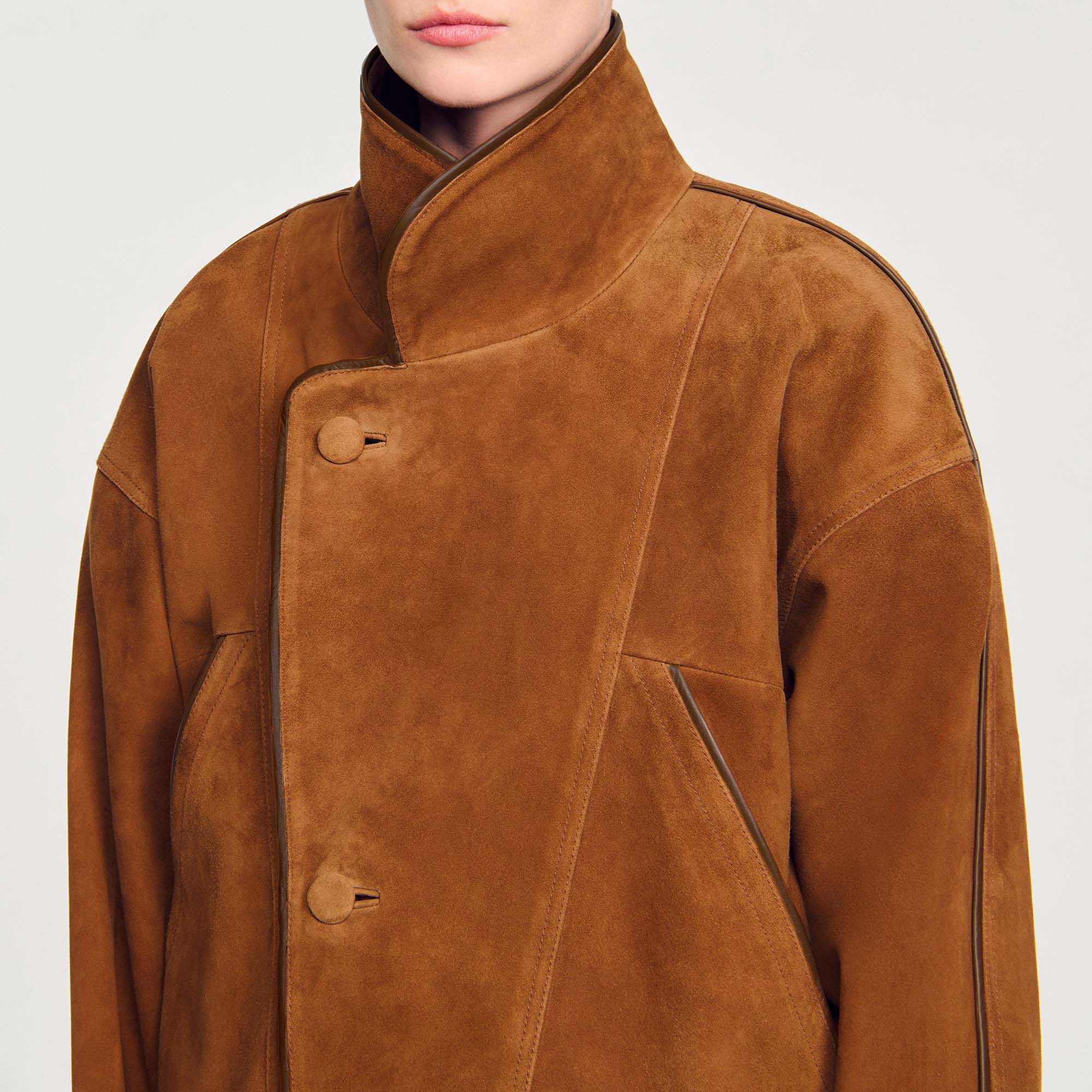 Oversize-Wildlederjacke