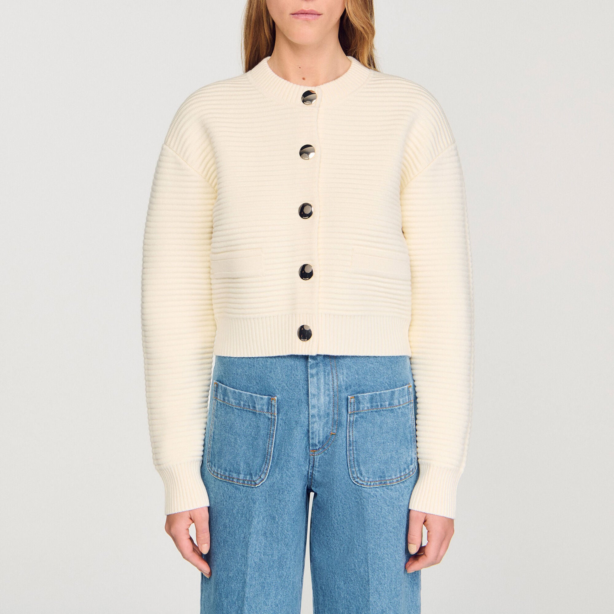 Cardigan aus texturiertem Strick - Damen | Sandro