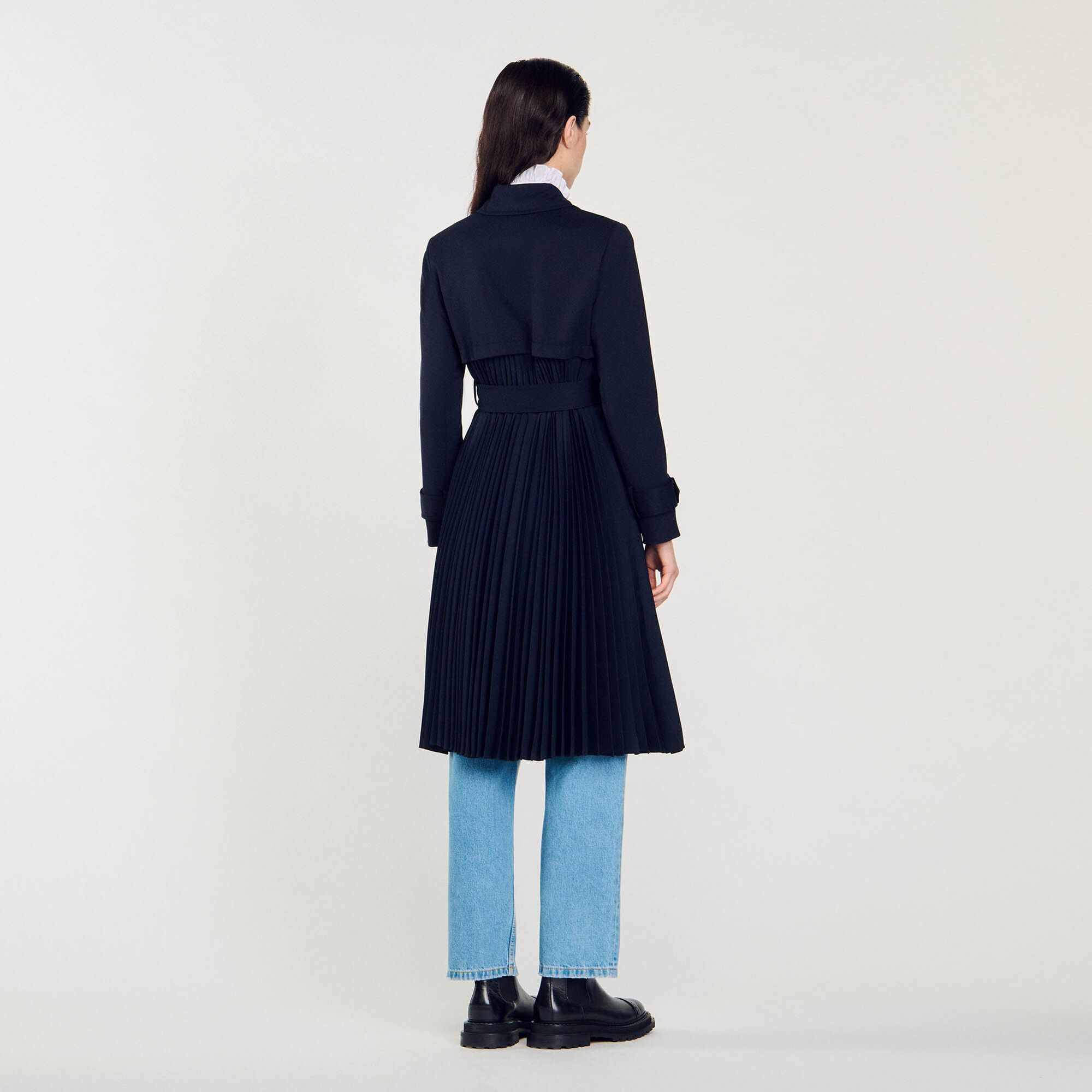 Trenchcoat mit Plissierungen