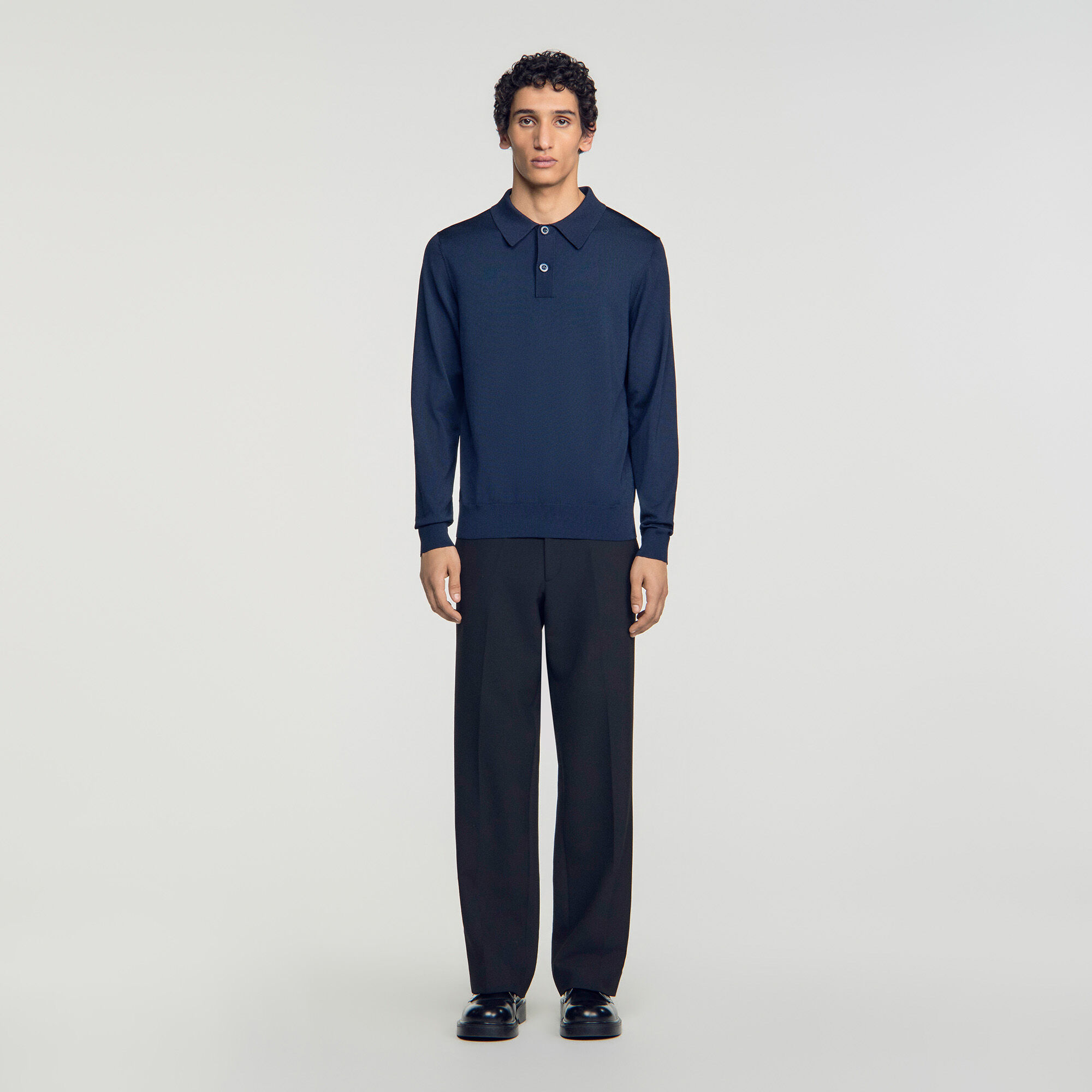 Langarm-Poloshirt