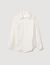 Seidenbluse mit plissiertem Kragen