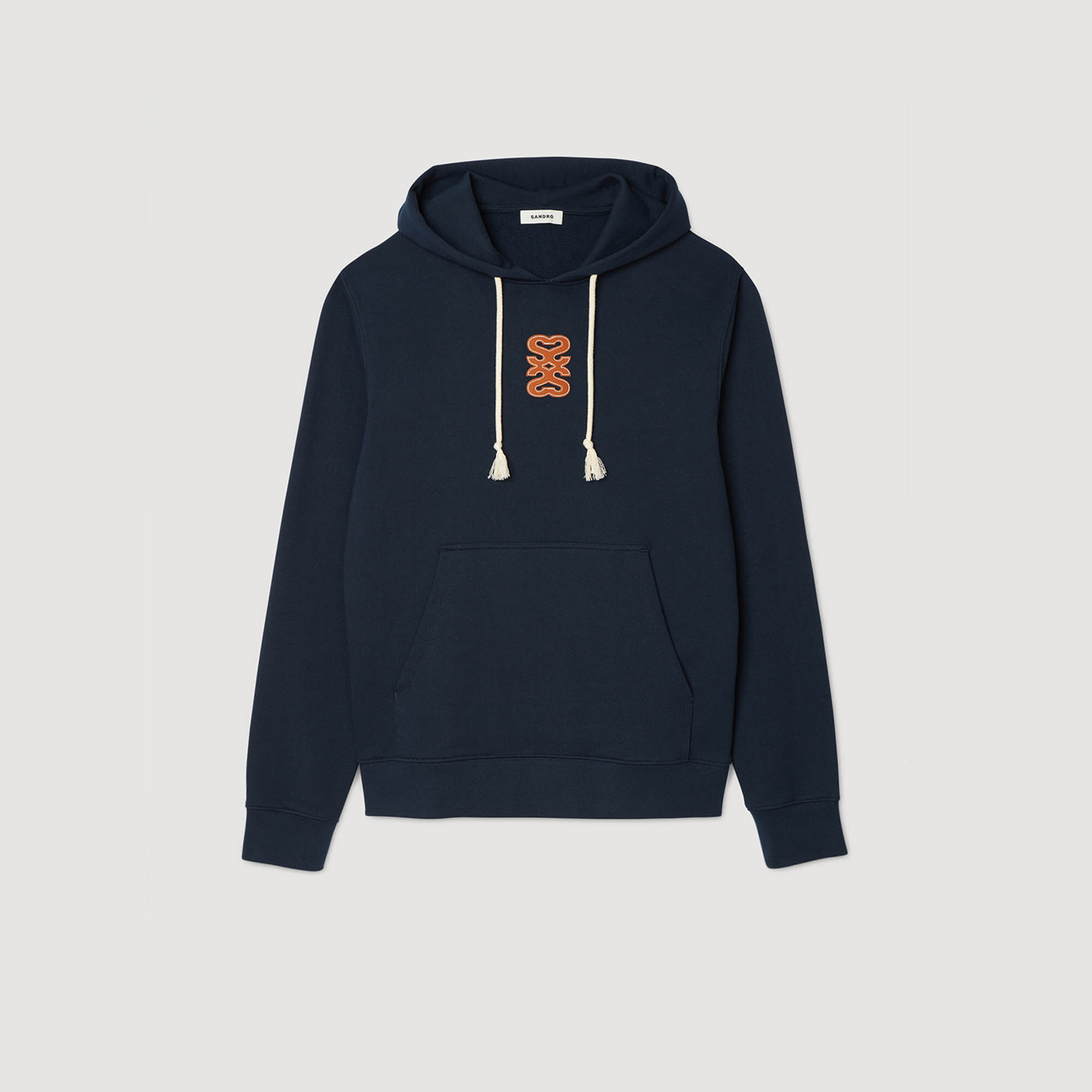 Sweatshirt mit Leder-Patch