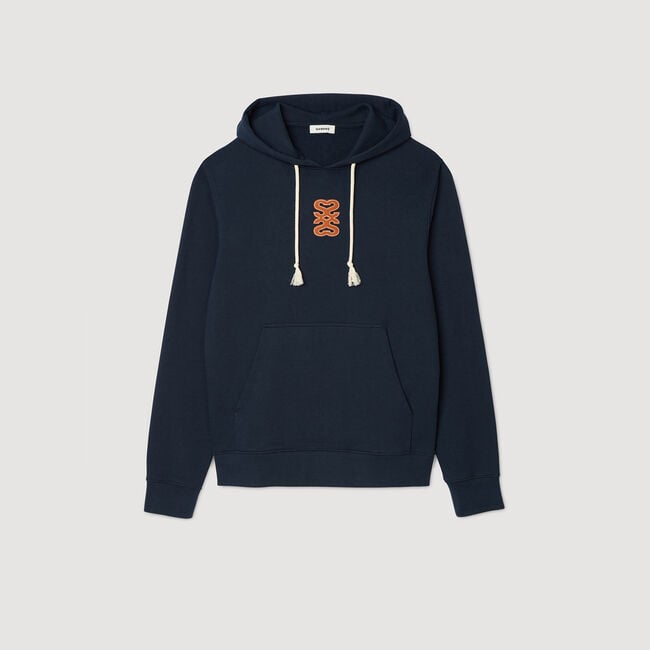Sweatshirt mit Leder-Patch