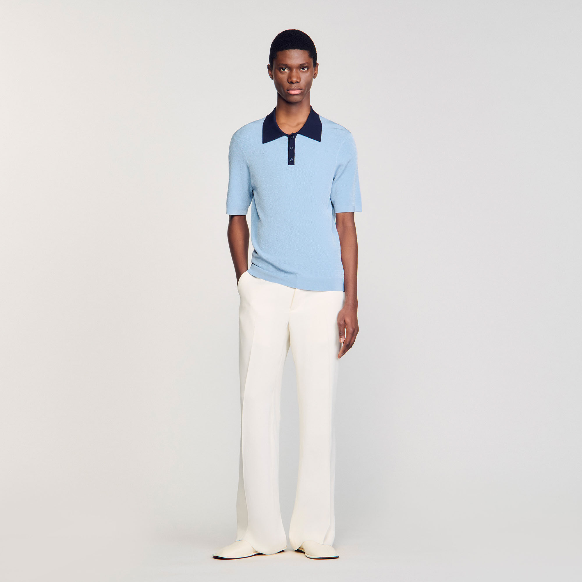 Zweifarbiges Poloshirt