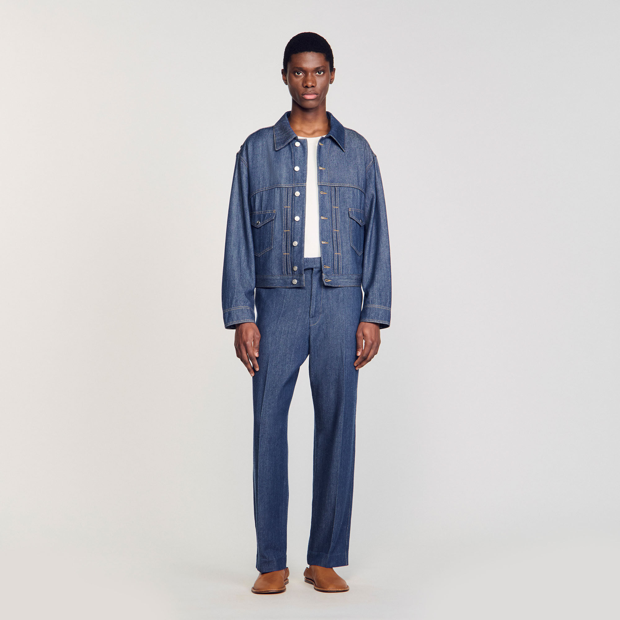 Blouson aus Chambray