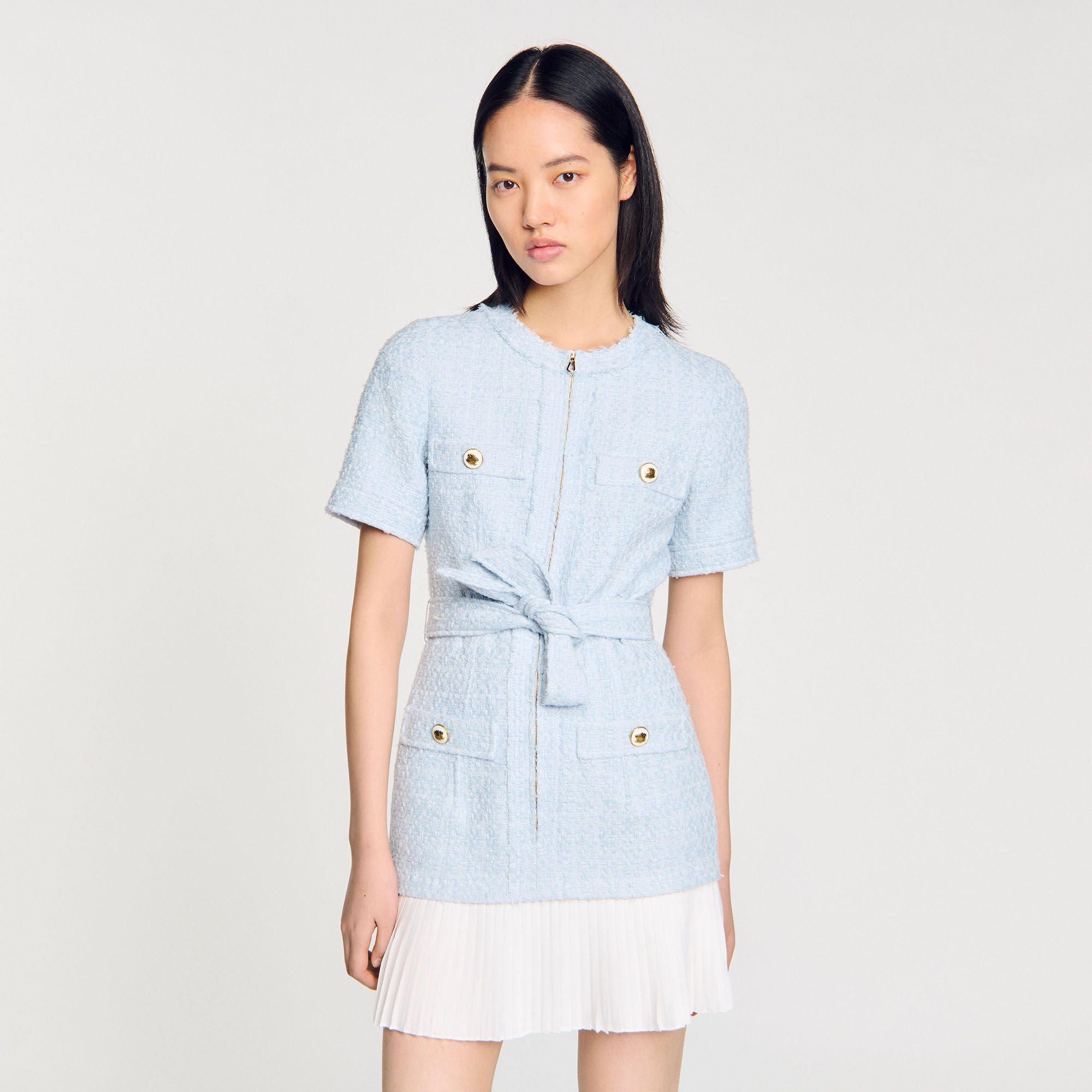 Kurzes Tweedkleid