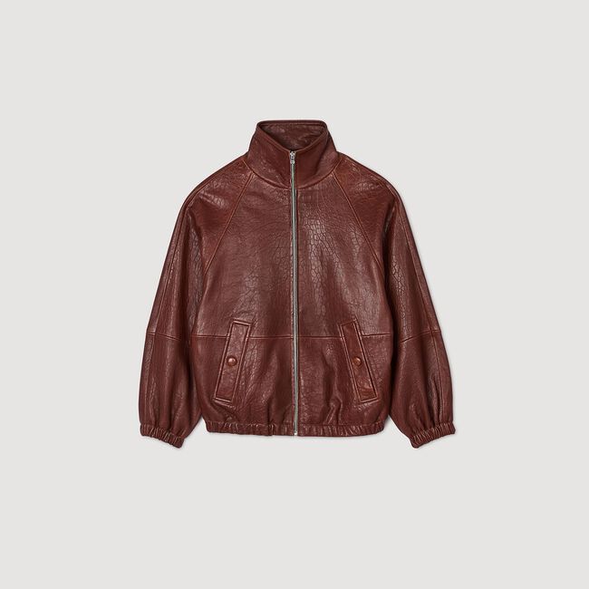 Oversize-Lederblouson