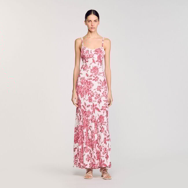 Langes Kleid mit Blumenprint