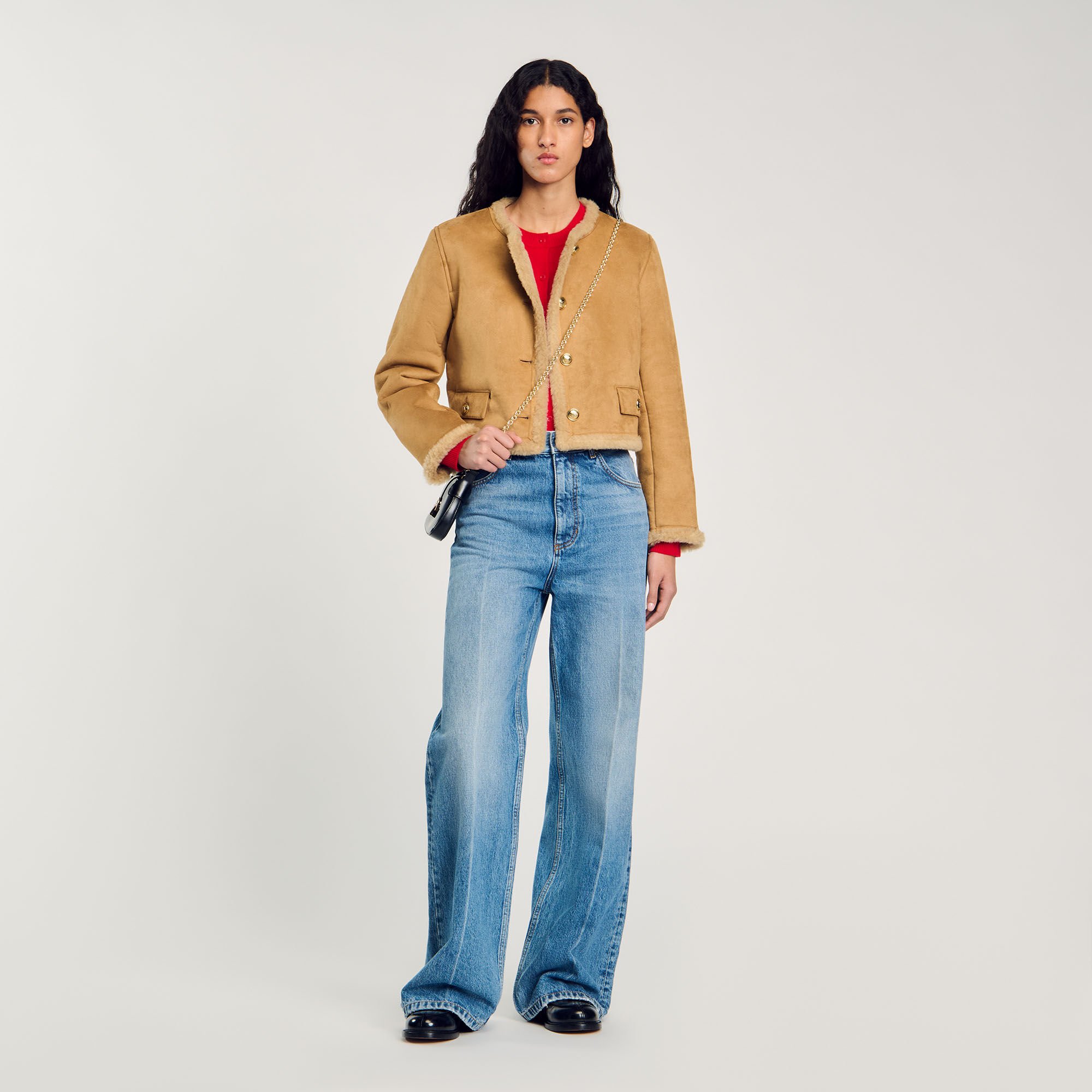 Sandro beige jacket cheap