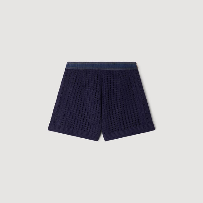H&auml;kel-Shorts mit hohem Bund