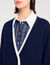 Langer zweifarbiger Cardigan
