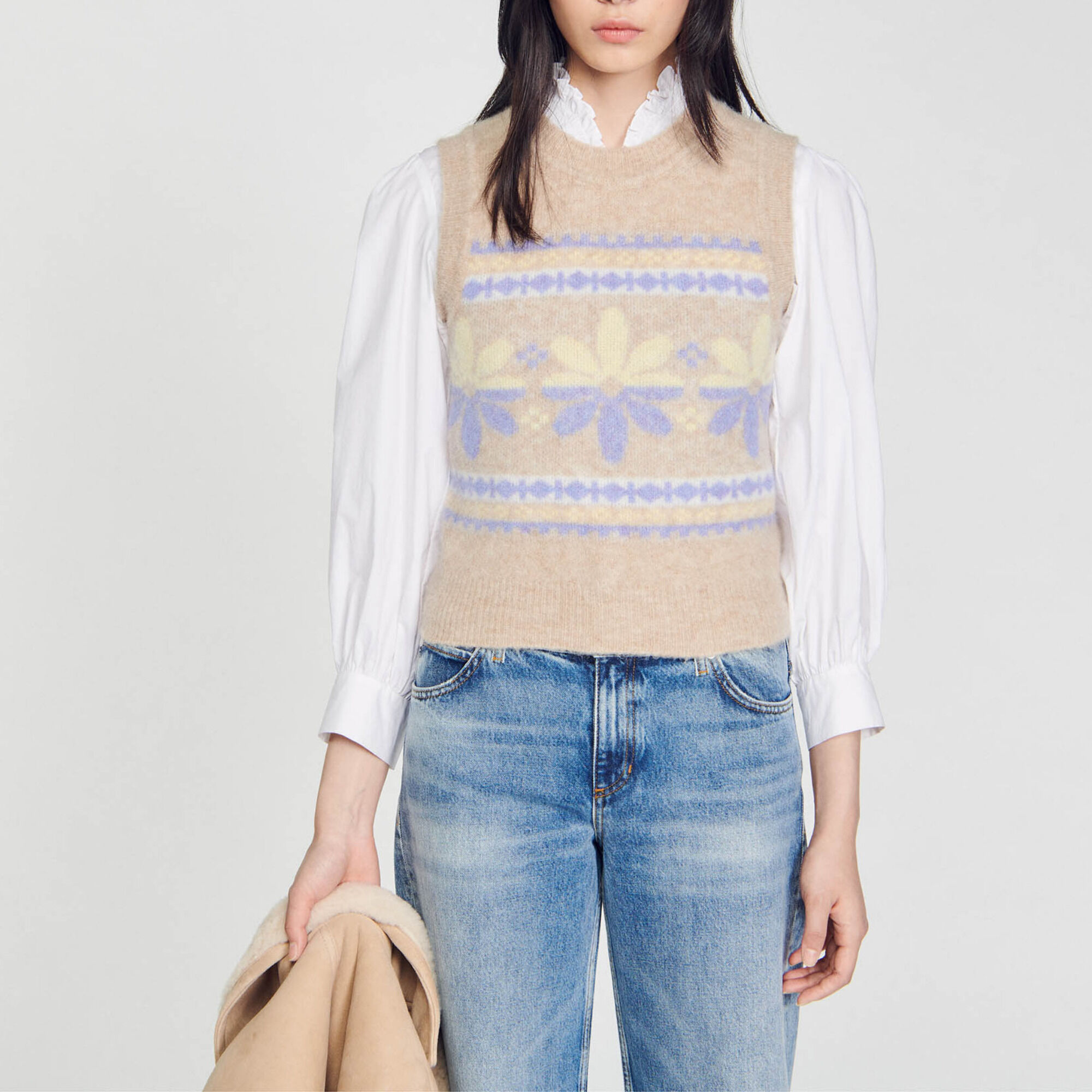 Ärmelloser Pullover