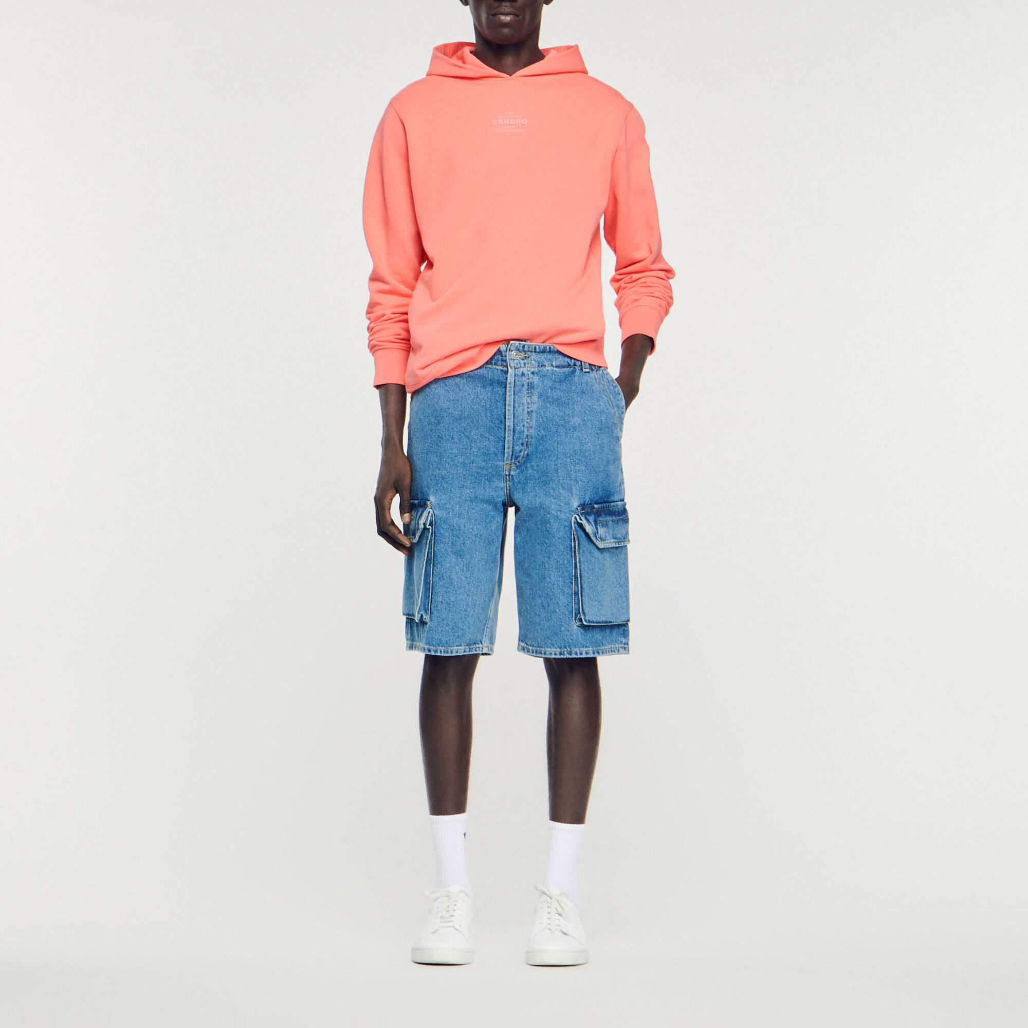 Kapuzensweatshirt mit Logo aus Gummi