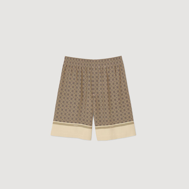 Fließende Bermudashorts mit Print