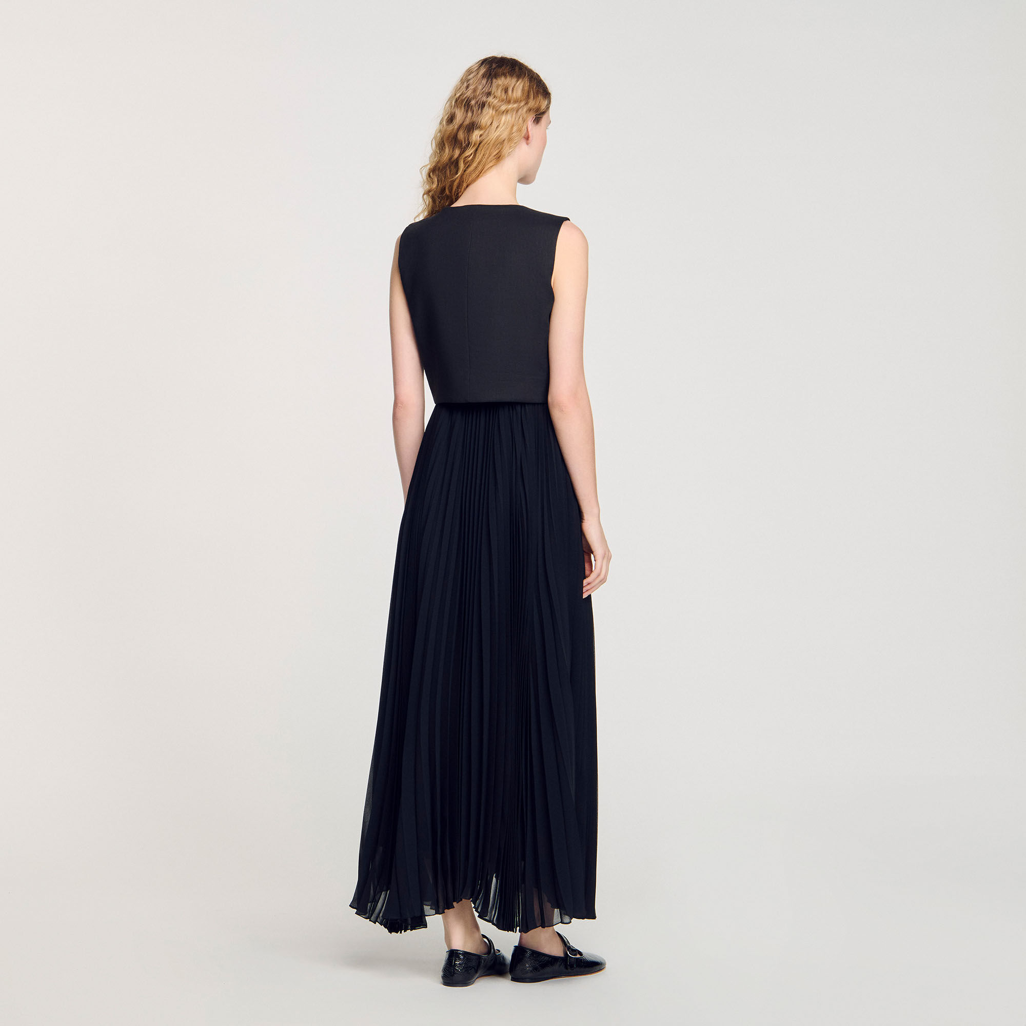 Langes Plisseekleid