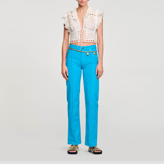 Kurzes Top mit Volants