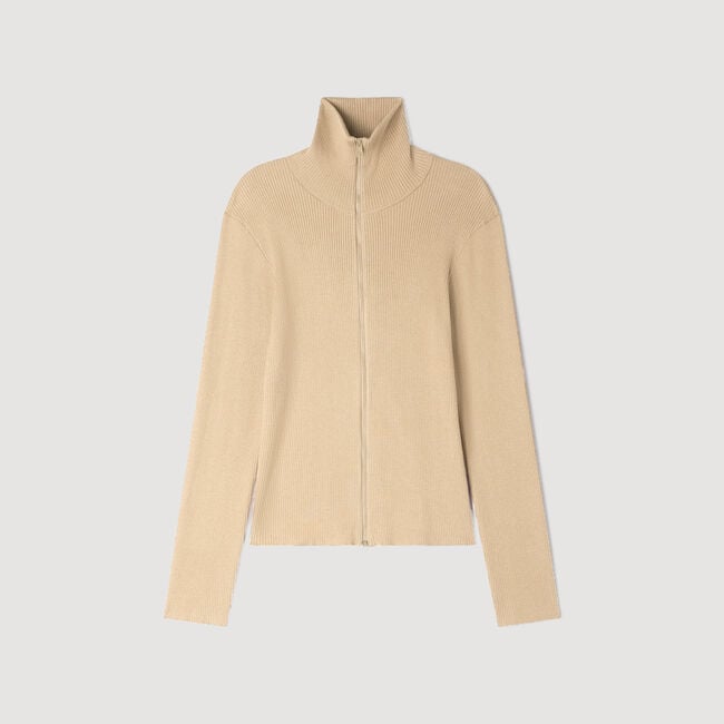 Cardigan mit Rei&szlig;verschlusskragen